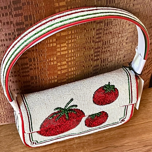🌺🎉HP🎉🌺 NWT Staud Tommy Shoulder Bag Tomato - Picture 5 of 16